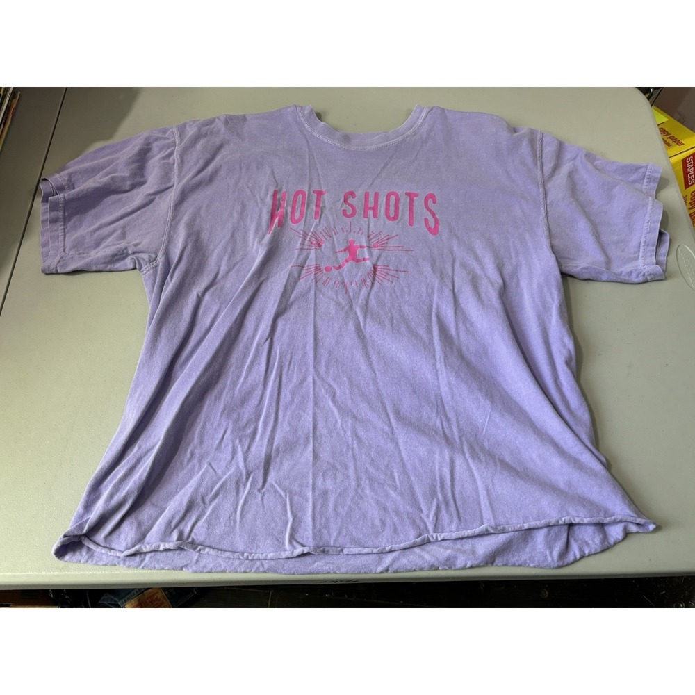 Vtg Hot Shots Purple And Hot Pink Tshirt XL Soccer